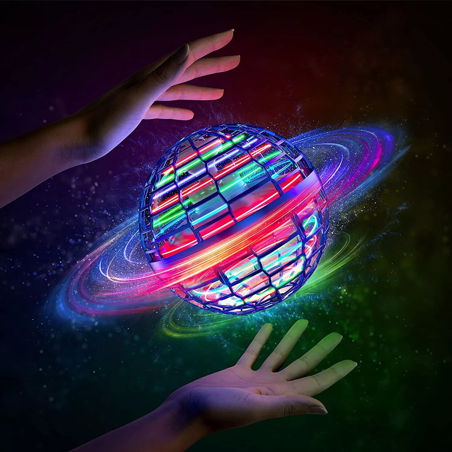 Flying Ball Boomerang Spinner Toy, Hover Orb Hand Operated, 360 Degree Auto — image 5