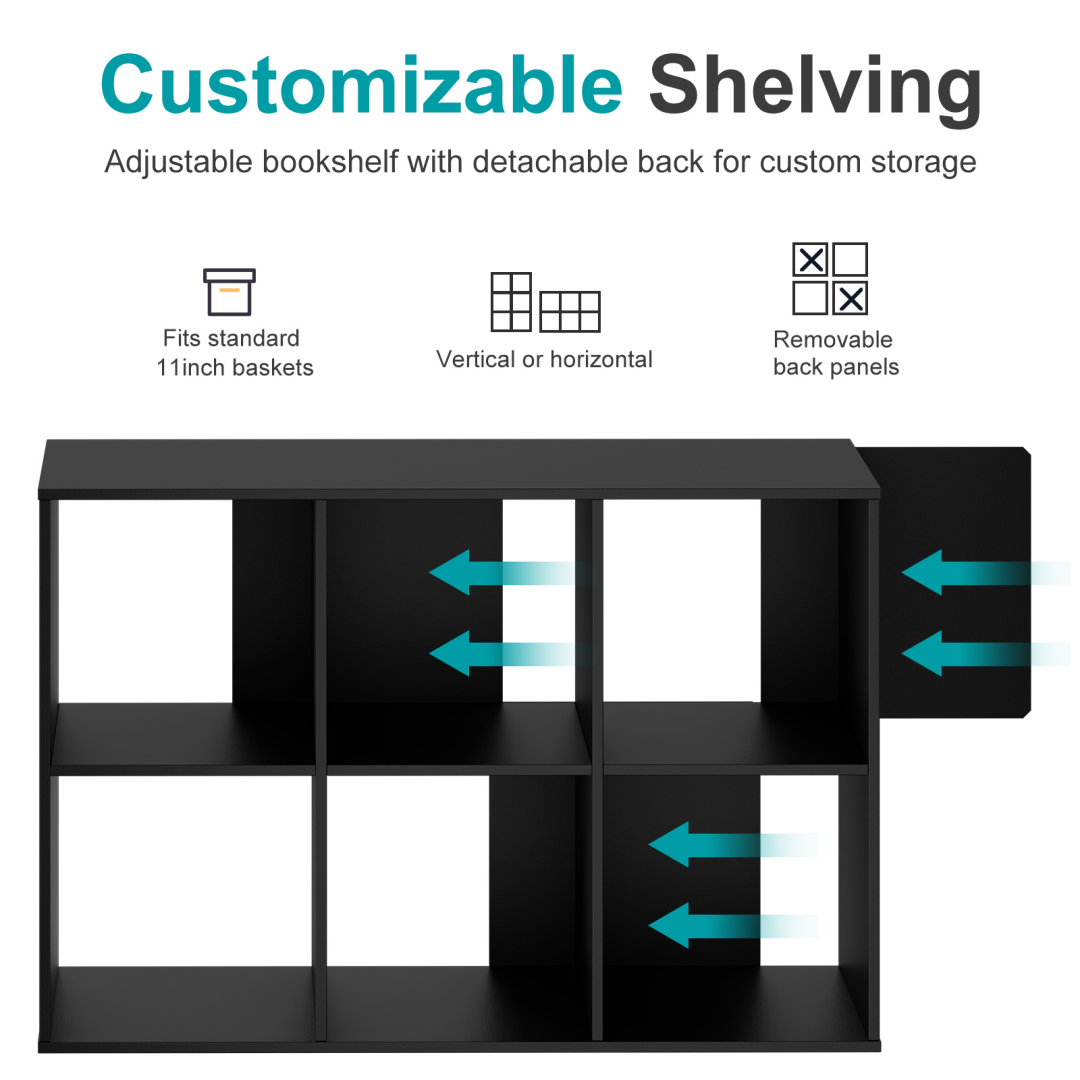 Cube Storage Organizer - Open Cube Bookshelf With Removable Back Panels, Display Storage Bookcase For Living Room, Bedroom, Entrance Hall image 23