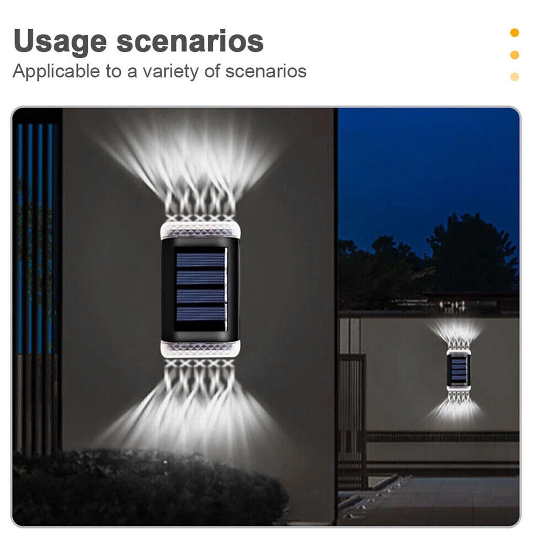 8Pack Super Bright Solar Powered Door Fence Wall Lights LED Outdoor Garden Lamp — image 4