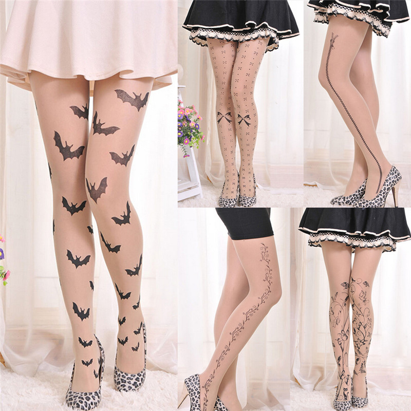 Title 2, Velvet cartoon fake tattoo printed stockings