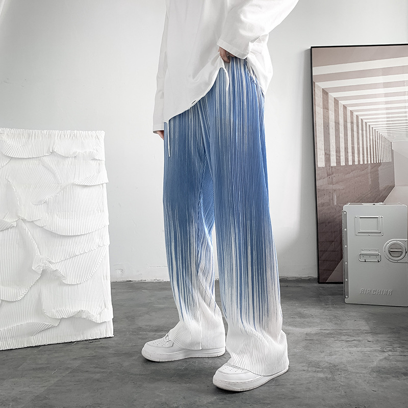 Title 4, Mens Loose Drape Gradient Striped Pants. Comfo...