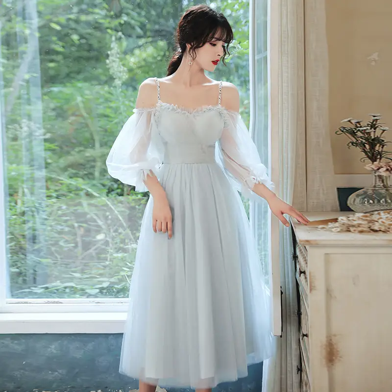 Banquet Evening Dress Women's New Long Sleeve