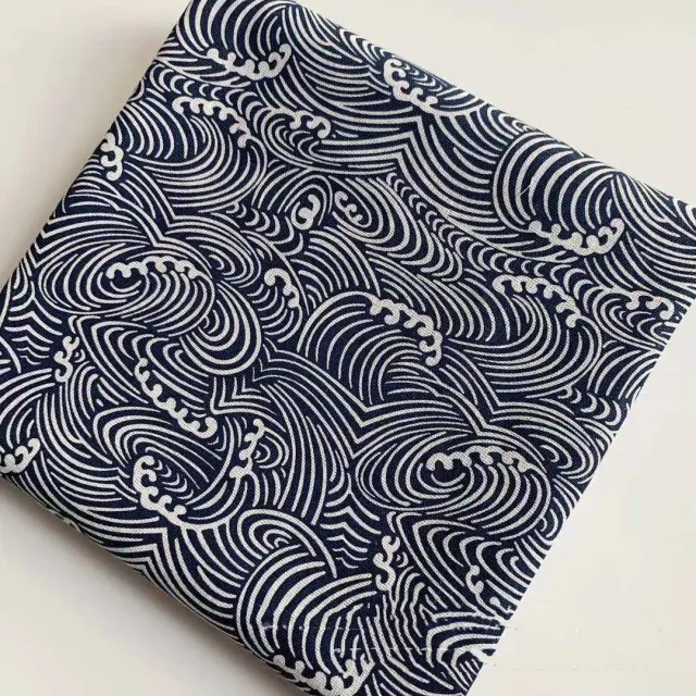 Handmade And Storm Linen Printed Luggage Cloth Tablecloth Decorative Cloth Blue Wave - Shop at LoveMi