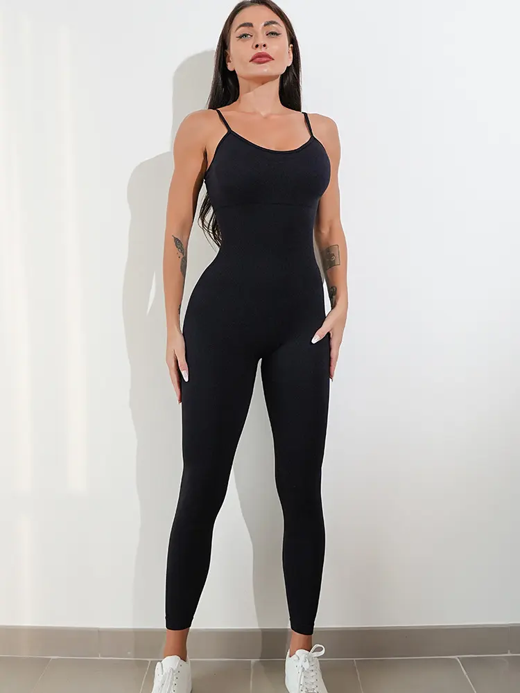 Womens Sexy Unitard One Piece Jumpsuit Spaghetti Strap Tummy