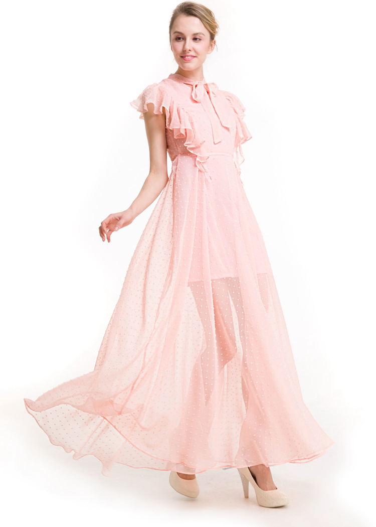Sleeveless Chiffon Long Dress, picture 5 of 9