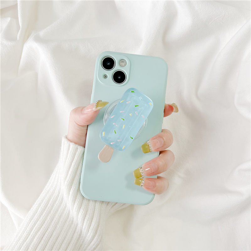 Creative Liquid Silicone Mint Green Popsicle Phone Case