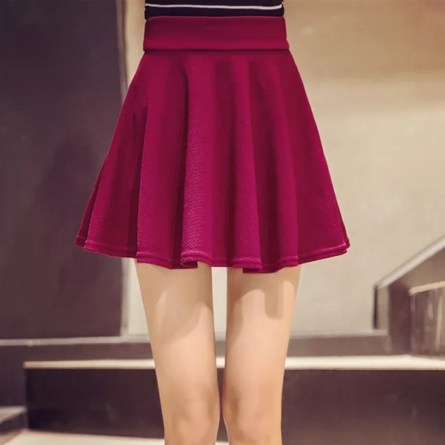 The Korean Version Of The Sun Dress Is Lined With Pleated Skirts Wine Red - Shop at LoveMi