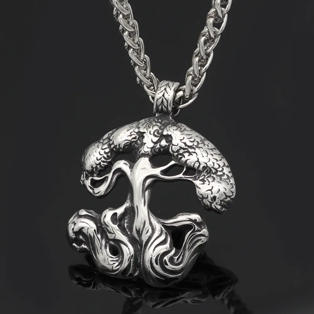 Stainless Steel Tree Of Life Titanium Steel Pendant Men's Necklace Ornament