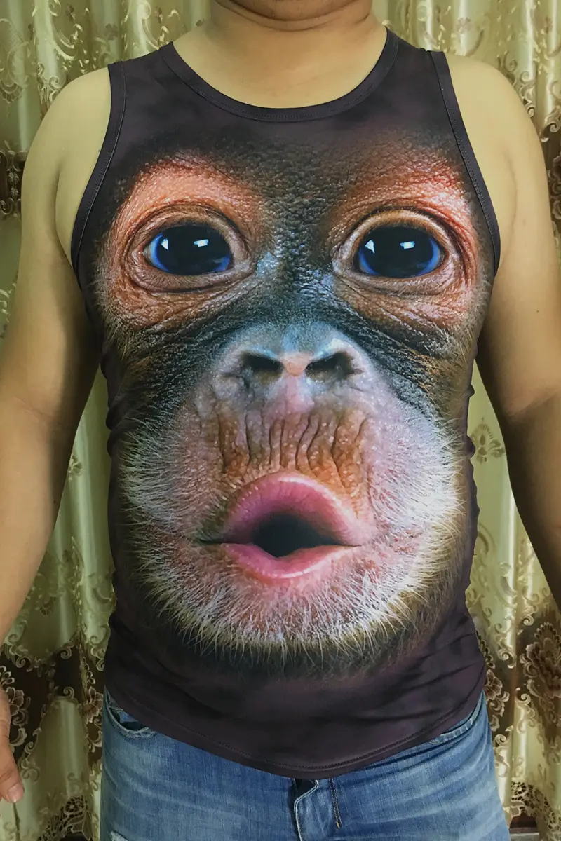 Funny Gorilla Vest Male's Summer Personality