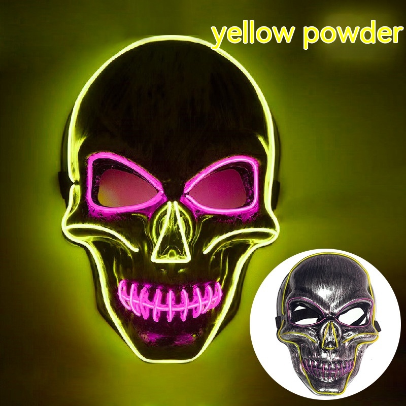 Yellow And Pink Two Tone Skull