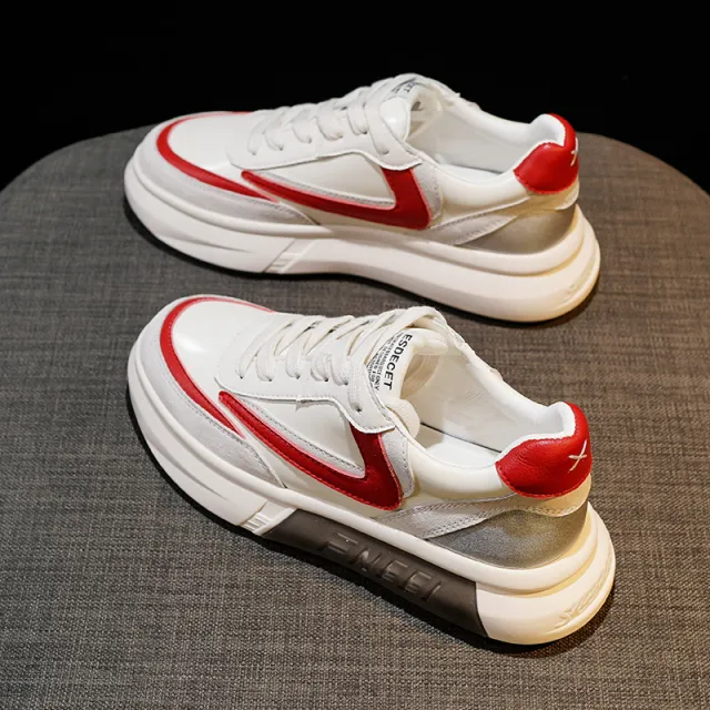 Little White Shoes, Thick soled Shoes, Sports Net Red Red - Shop at LoveMi