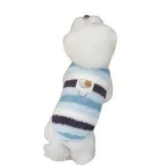 Pet Clothes For Small And Medium-sized Dogs In Autumn And Winter, Cute Little Bear Cloth Label Teddy Bichon Frise Two-legged Coat, Dog Clothes - Blue - View 1