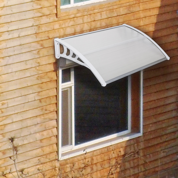 HT-100 X 80 Household Application Door & Window Rain Cover Eaves Transparent Board & White Holder - 2