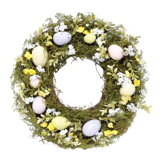 Nordic Easter Egg Simulation Garland Easter Decoration Door Pendant Easter Egg Wreath - Shop at LoveMi