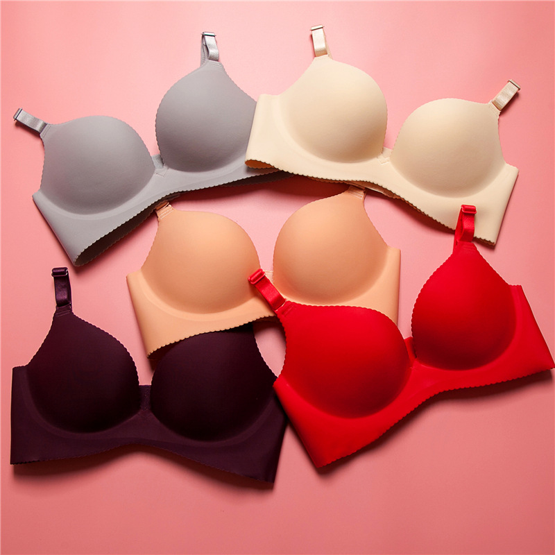 Women's Unwired Push Up Adjustable One Piece Seamless Bra