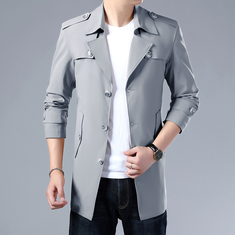 Mid-length Quality Business Men's Jacket