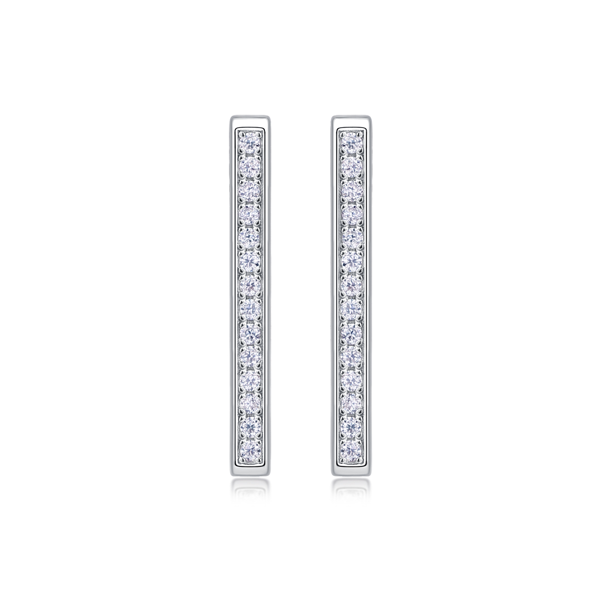 1Kokang - Fashionable And Luxurious Diamond Jewelry With Moissanite S925 Sterling Silver And Platinum-plated Stud Earrings Prohibit TikTok sales - Jewelry & Watches