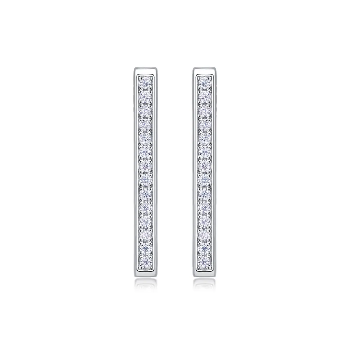 1Kokang - Fashionable And Luxurious Diamond Jewelry With Moissanite S925 Sterling Silver And Platinum-plated Stud Earrings Prohibit Tk Sales