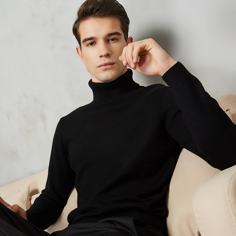 Men's Thick Turtleneck Sweater Long Sleeves