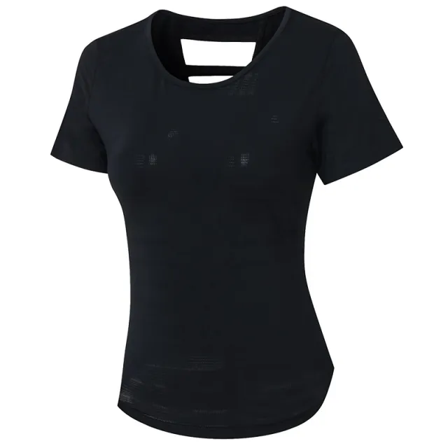 Women's Loose Yoga Clothes With Short Sleeves Black - Shop at LoveMi