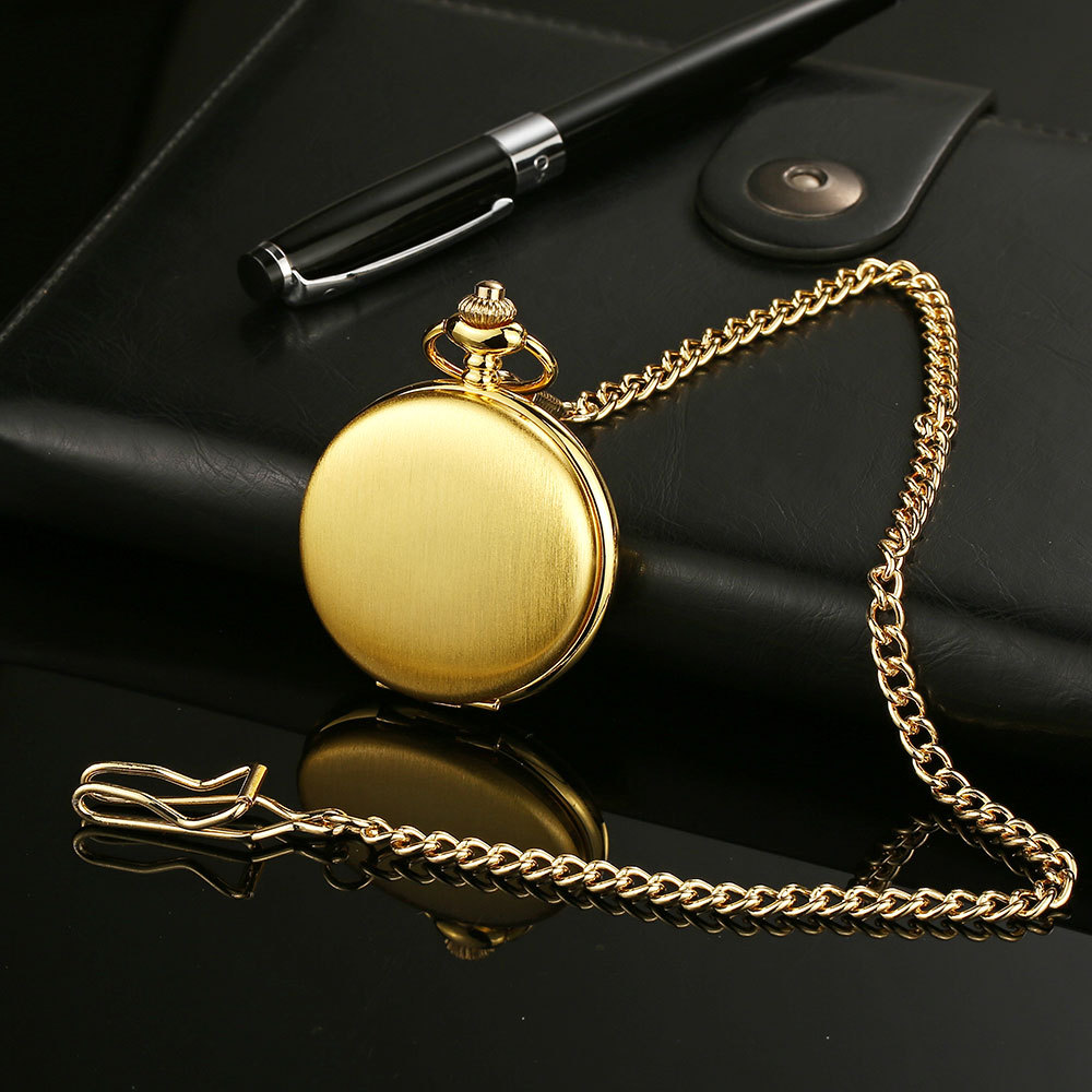 Vintage Clamshell Two-faced Quartz Pocket Watch