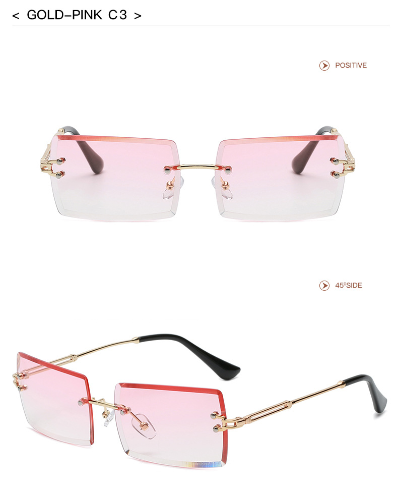 New Fashion European And American Rimless Sunglasses - Image 3