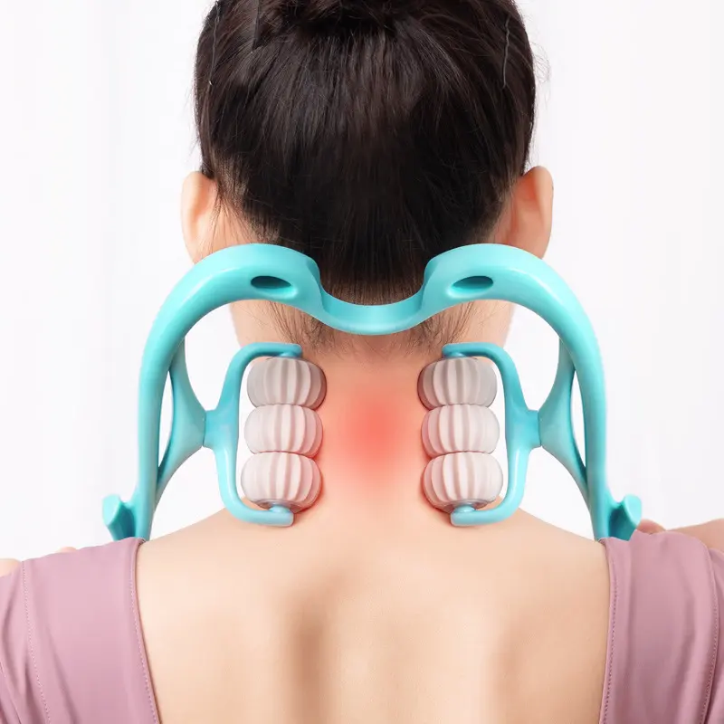 Multifunctional Manual Six-wheel Neck Massager Massage Relieve Roller Tool