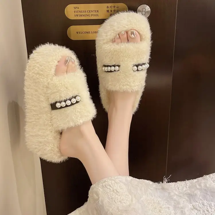 Women's Furry Slide Slippers