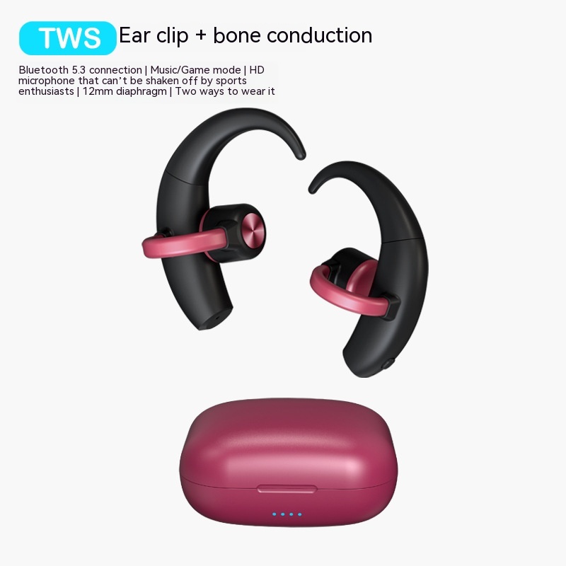 Bone Conduction Bluetooth Headset Single And Double Ear Hanging - Image 3