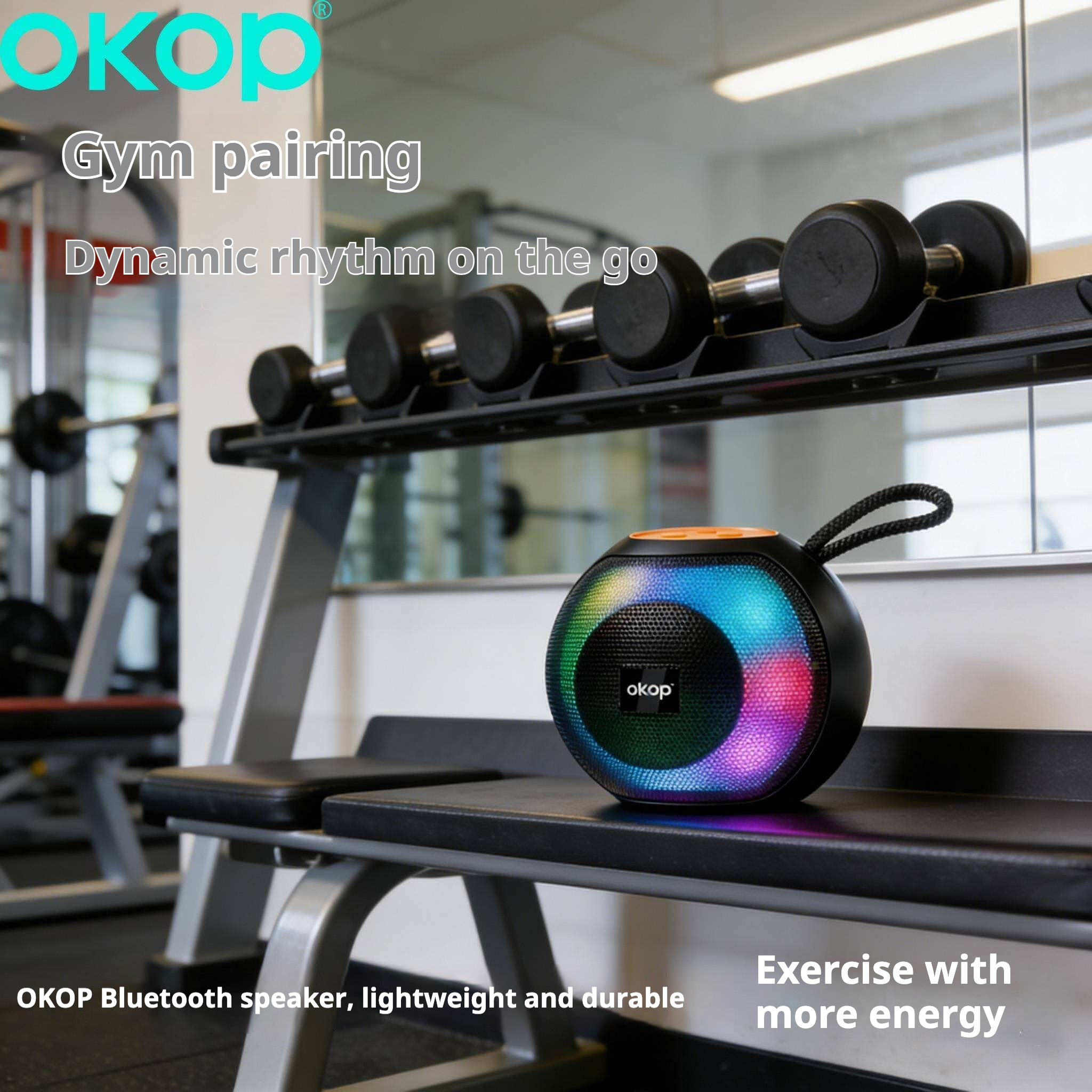 KP-586 Best-selling Wireless Bluetooth Speaker With Portable Handle And RGB Lighting Compact Design Ideal For Outdoor Sports And Gatherings. image 2