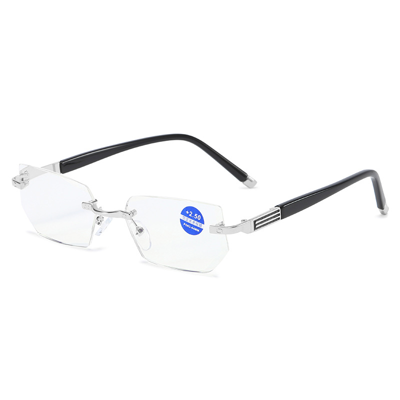 Title 4, Blue Light Blocking Reading Glasses Rimless Dia...