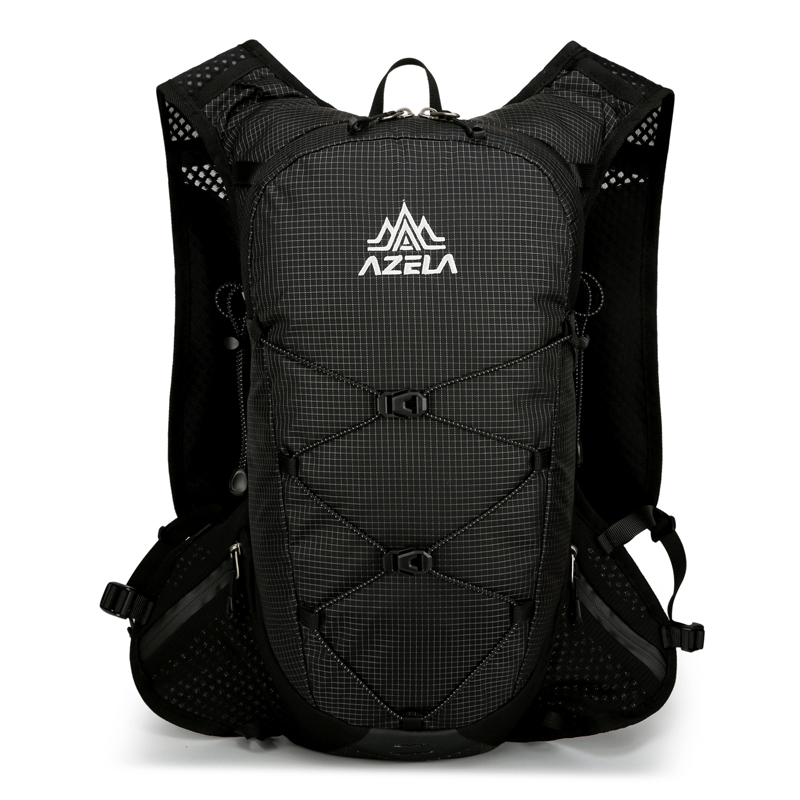 AZELA Grid Pattern Lightweight Hiking Backpack, Breathable Mesh Outdoor Sports Backpack For Trail Running, Camping, Travel