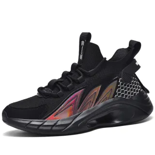 Casual Shoes Lightweight Breathable Mesh Sports Running Shoes Trendy Men's Shoes - Black