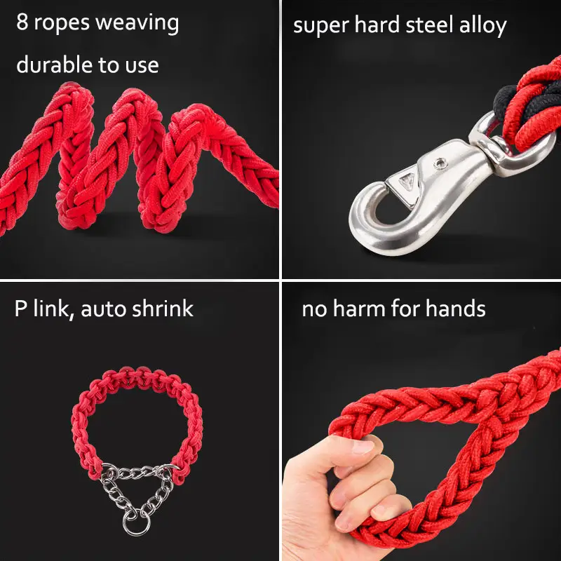 Dog Collars And Belt Covers, Heavy-duty Nylon Braided Ropes, For Training And Walking Leashes Of Small, Medium And Large Dogs