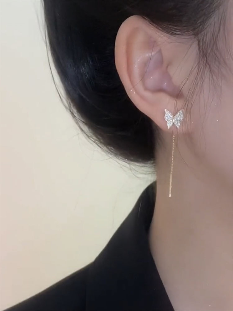 Stylish And Versatile Butterfly Ear Thread Female