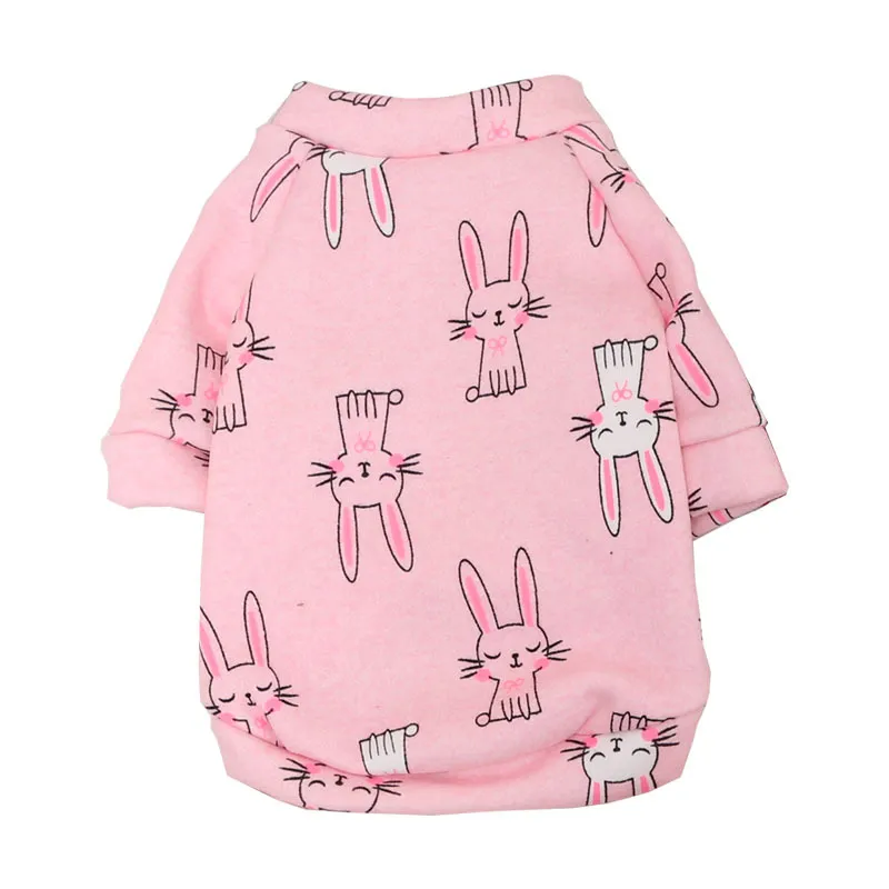 Fleece Print Sweatshirt Teddy Biped Dress - Pink Bunny