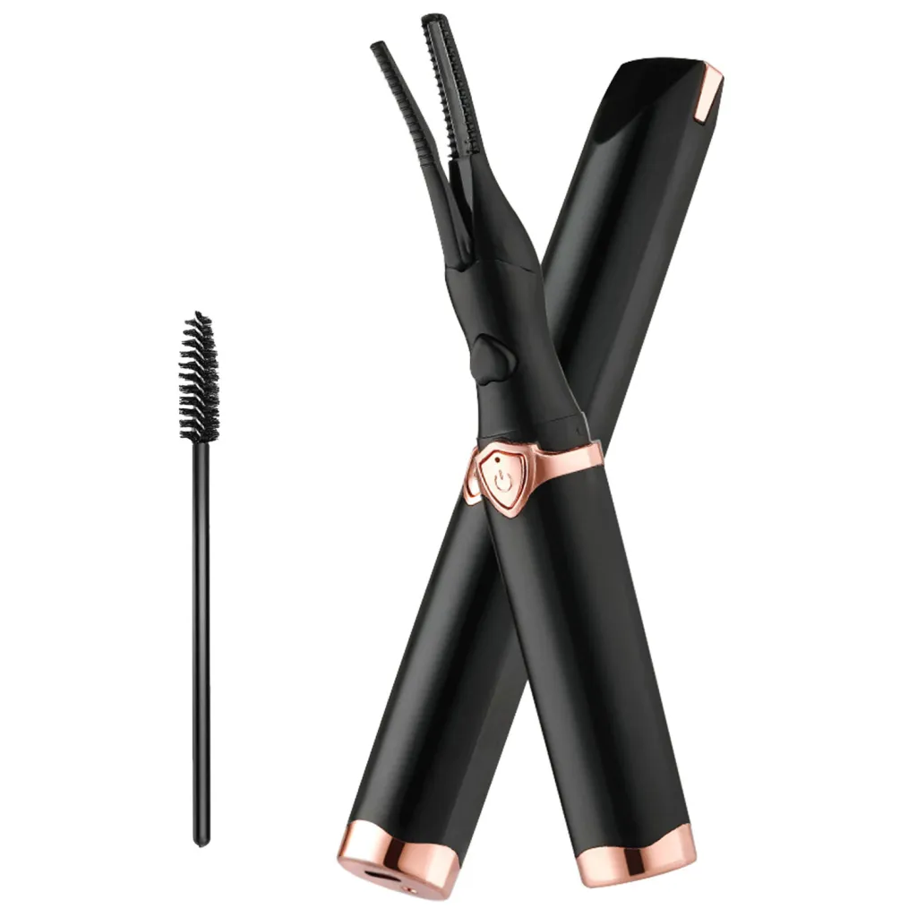 2 In 1 Clip Comb Heated Eyelash Curler Electric Mini Lash Curler Natural Eye Lash Makeup Tool With 3 Temp Settings 15Mins Shutdown - Pro