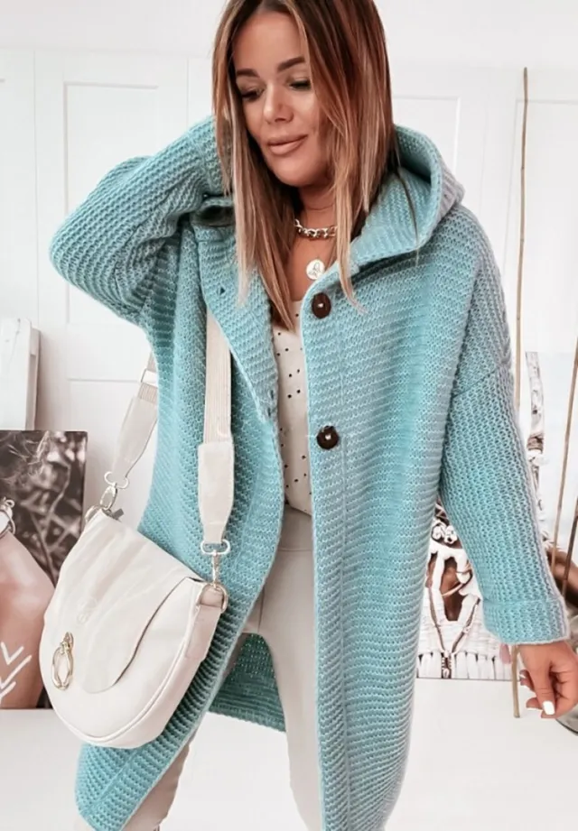 Temperament Commuting Loose Cardigan Women Sweater Plus Size Mint - Shop at LoveMi