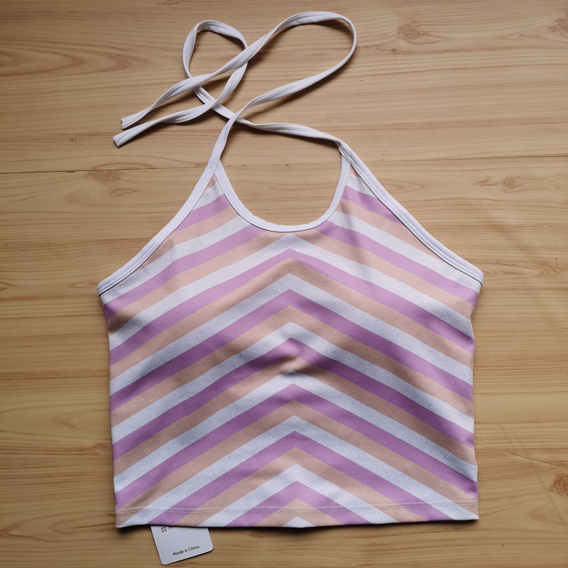 Purple striped vest