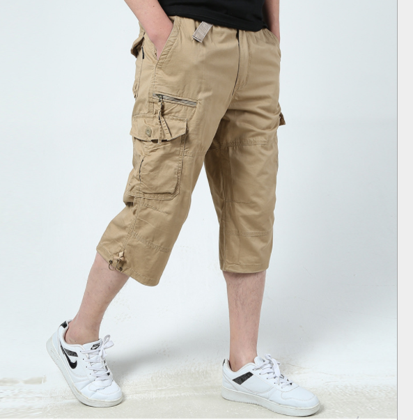 Tooling, Multi-pocket Outdoor Cotton Casual Cropped Pants
