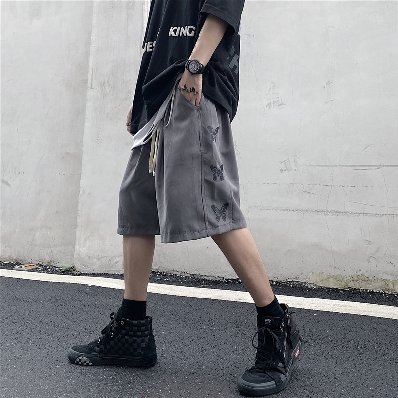 Shorts Men's Trend Hip Hop Butterfly Print Personality