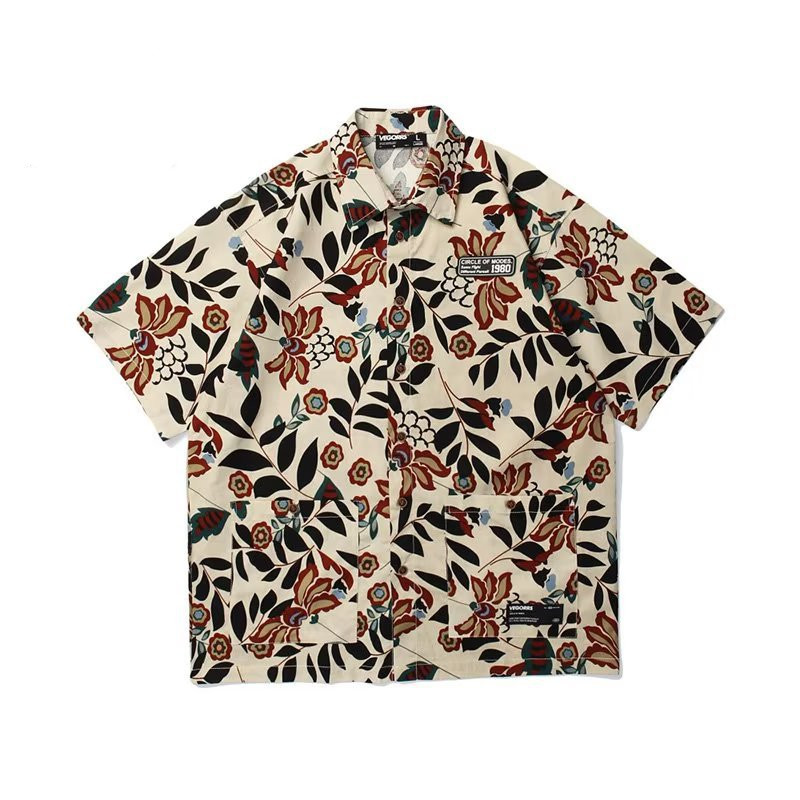 Title 4, Tide Brand Retro Floral Full Print Short-sleeve...