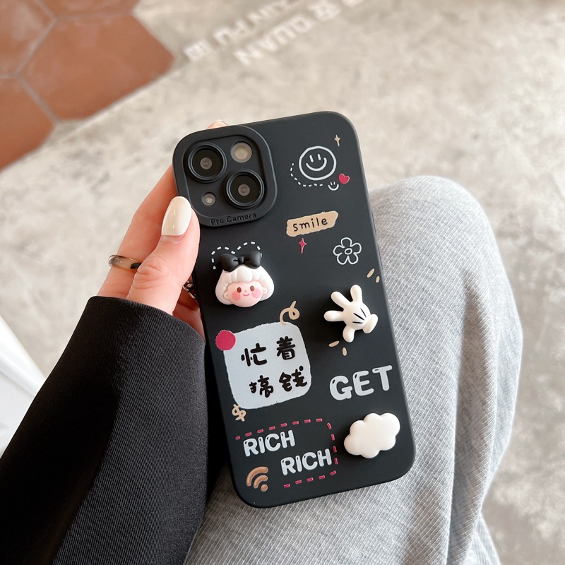 Cartoon New Year Doll Silicone Skin Phone Case - Image 4