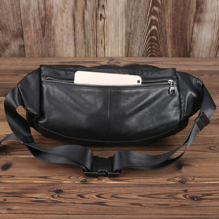 Cowhide Large Capacity Single Shoulder Messenger Bag — foto 5
