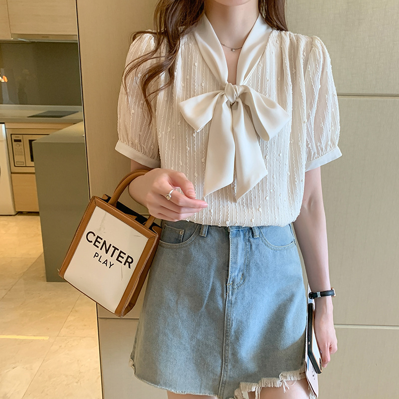 Title 3, Summer New Style Short-Sleeved Chiffon Shirt Wo...