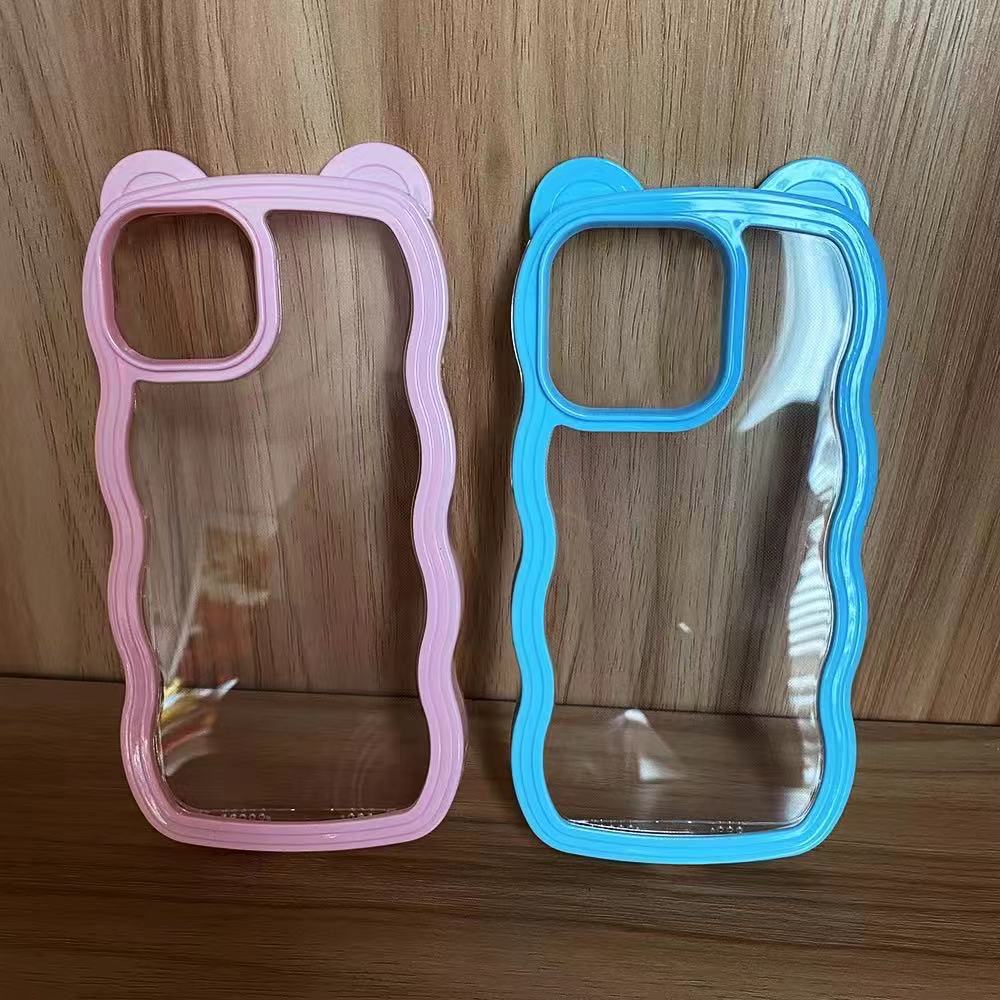 Funda de silicona orejas gato para iPhone 13 antigolpes