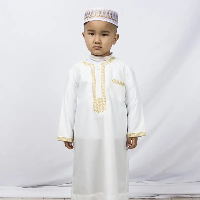 Boys' Fashion Casual Embroidery Loose Robe