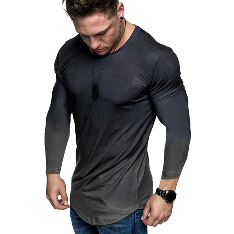 Title 4, Mens Cotton Long Sleeve T-shirt with 3D Print,...