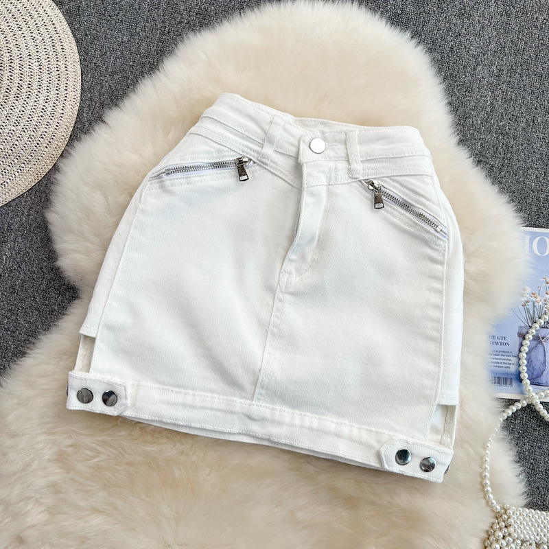 Women's High Waist Slim A-line Skirt