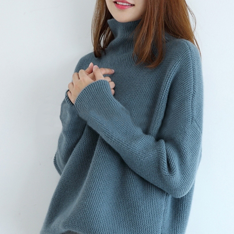 Loose Positive And Negative Long-sleeved Knitted Sweater